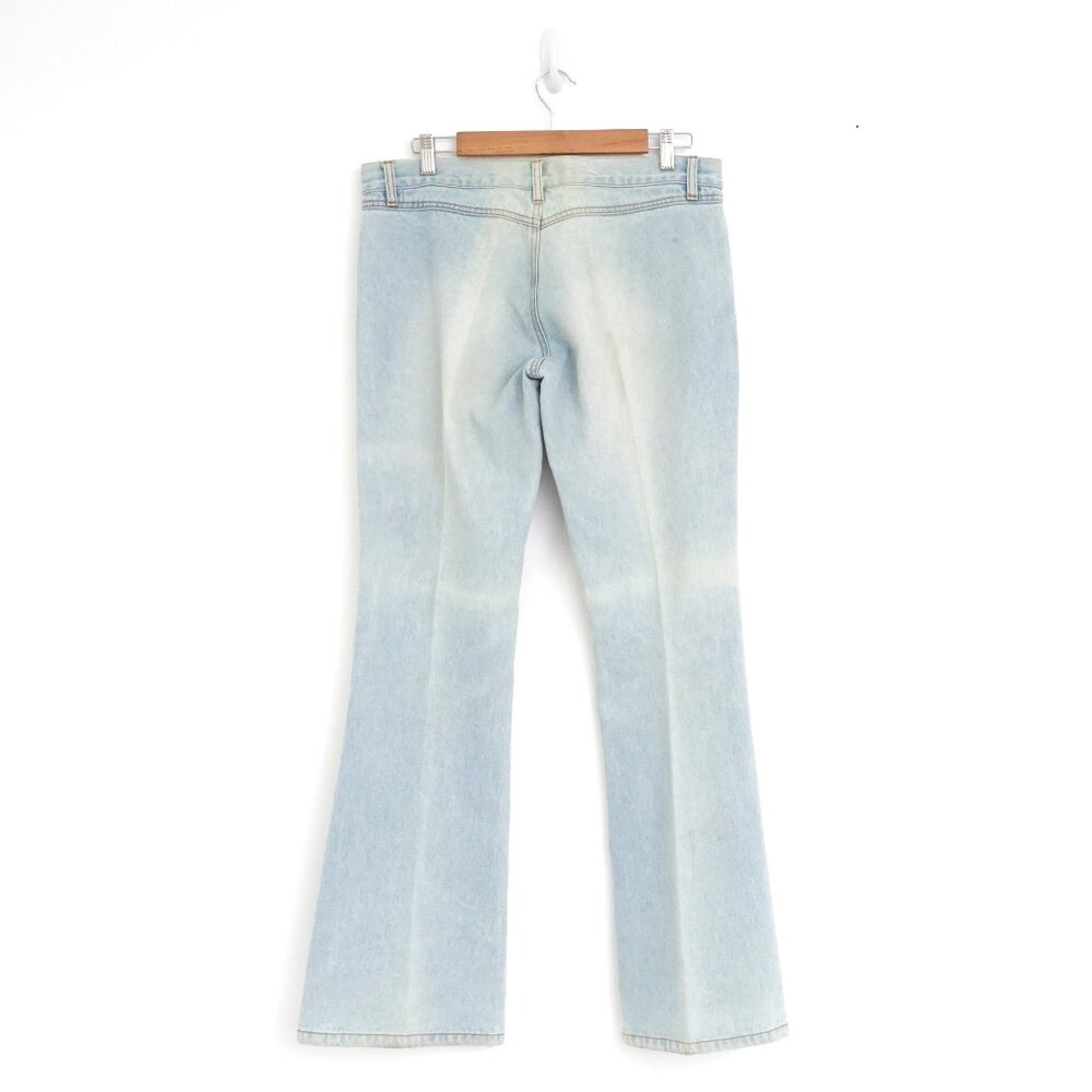 Vintage Y2K London Jean Light Wash Embroidered Low Rise Bootcut Jeans M-L - Picture 4 of 5